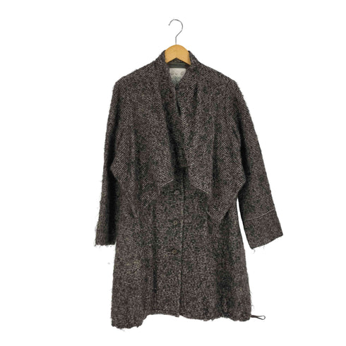 イオコムイオ io comme  io シャギー レイヤード ノーカラーウールコート レディース JPN:38